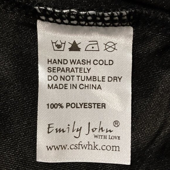 EMILY JOHN Black scoop neck shirt with mesh and lace sleeves ~ MEDIUM LARGE top - Picture 13 of 14